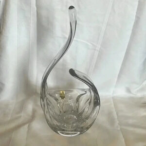 Vintage Castle Art Crystal Abstract Candy Bowl Dish